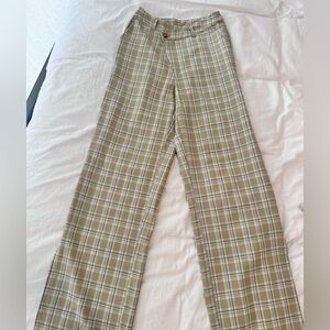 Princess Polly plaid crossover pants (size 2)